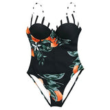 CUPSHE Floral Printing One-piece Swimsuit
