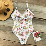 CUPSHE Tropical Floral Print V-neck One-piece Swimsuit